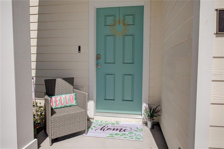 Exterior details and patio area of a home in Sawmill Branch Express, Palm Coast (Image 23).