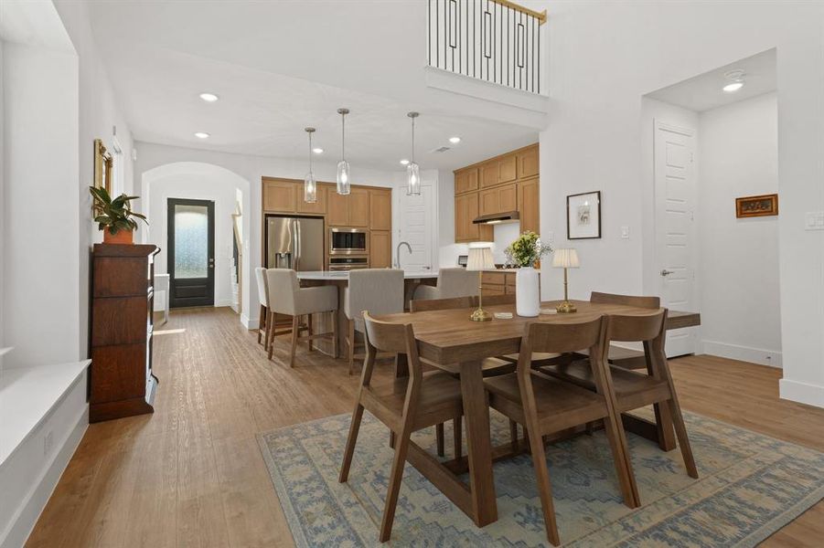 Furnished interior view inside a new home in Pecan Square, Northlake (Image 7). Furnished interior view inside a new home in Pecan Square, Northlake (Image 7).