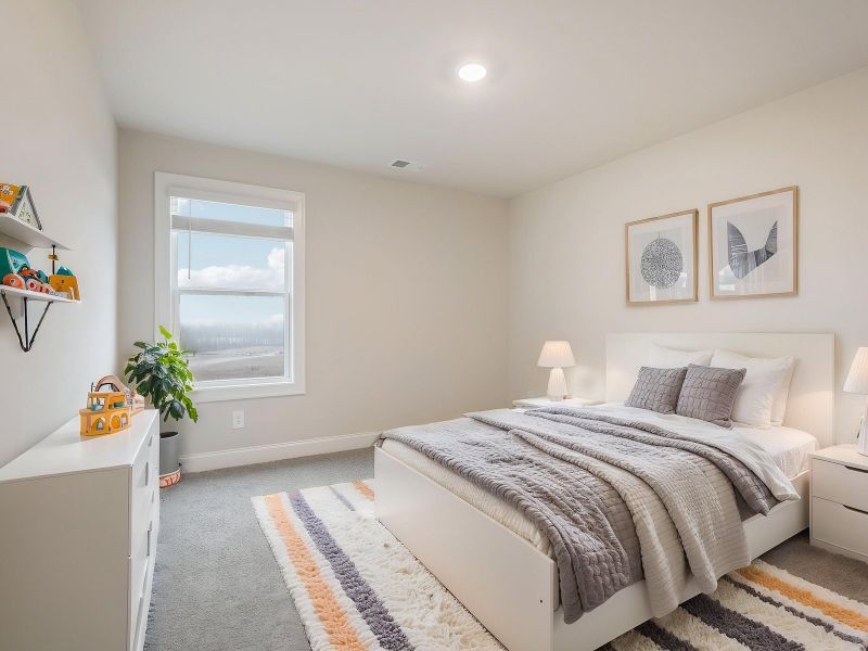 The Beaumont floorplan features four secondary bedrooms.