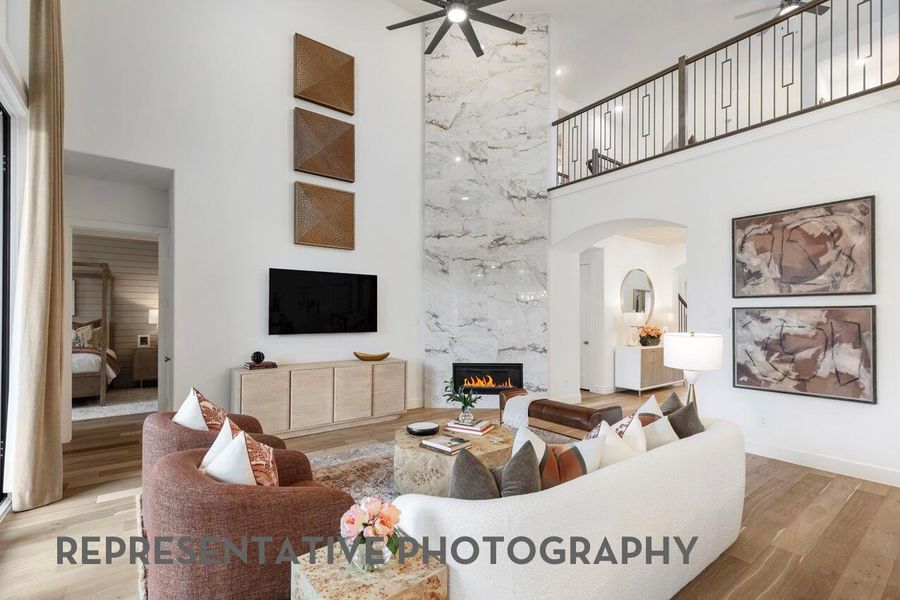 Furnished interior view inside a new home in Bridgeland, Cypress (Image 10).