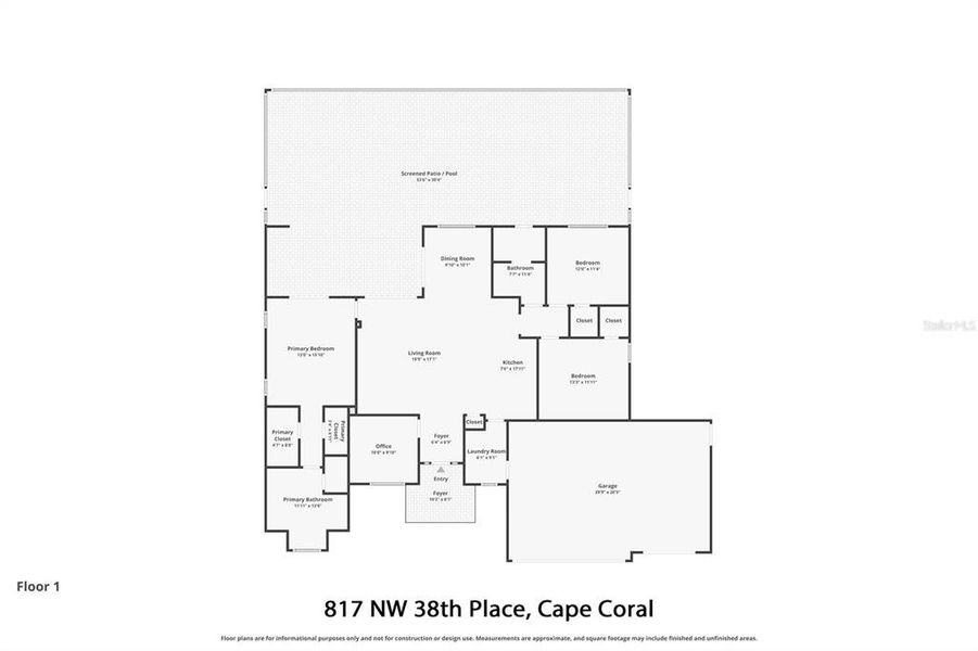 2D floor plan layout of this home in , Cape Coral, FL (Image 5).