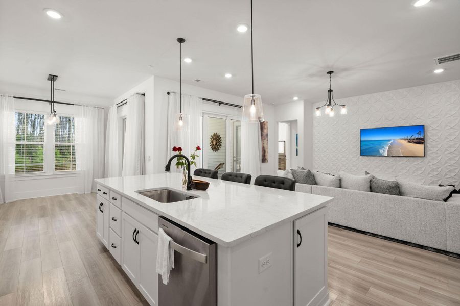Furnished interior view inside a new home in Summerwind Crossing at Lakes of Cane Bay, Summerville (Image 27).