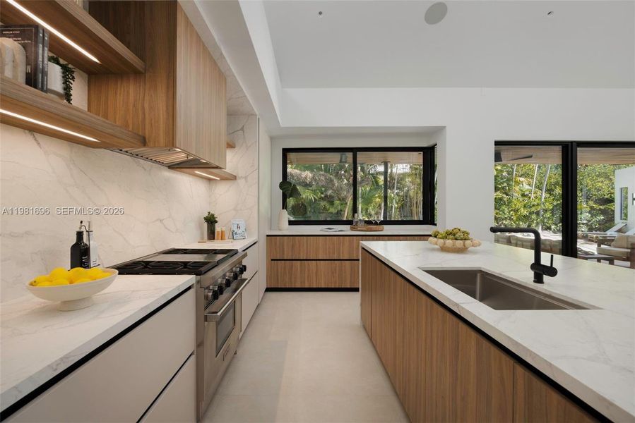 Furnished interior view inside a new home in , Miami (Image 10).