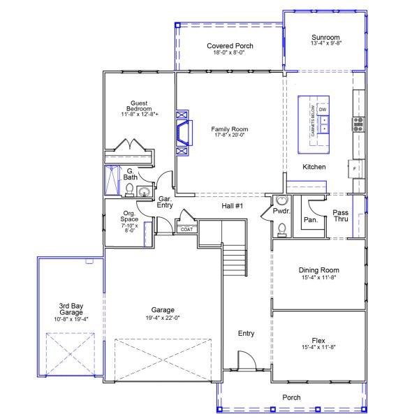 2D floor plan layout of this home in Cornerstone, Anderson, SC (Image 3). 2D floor plan layout of this home in Cornerstone, Anderson, SC (Image 3).