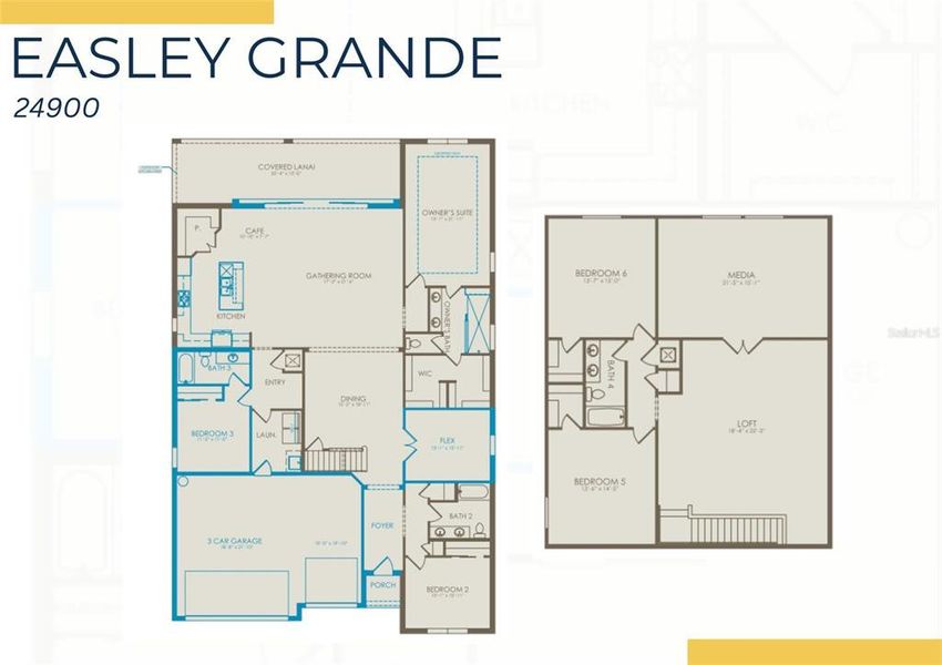 2D floor plan layout of this home in Sapphire Point at Lakewood Ranch, Lakewood Ranch, FL (Image 3).