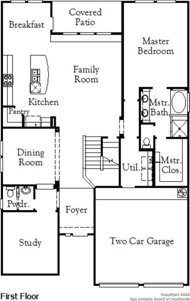 2D floor plan layout of this home in Stillwater Ranch, San Antonio, TX (Image 5). 2D floor plan layout of this home in Stillwater Ranch, San Antonio, TX (Image 5).