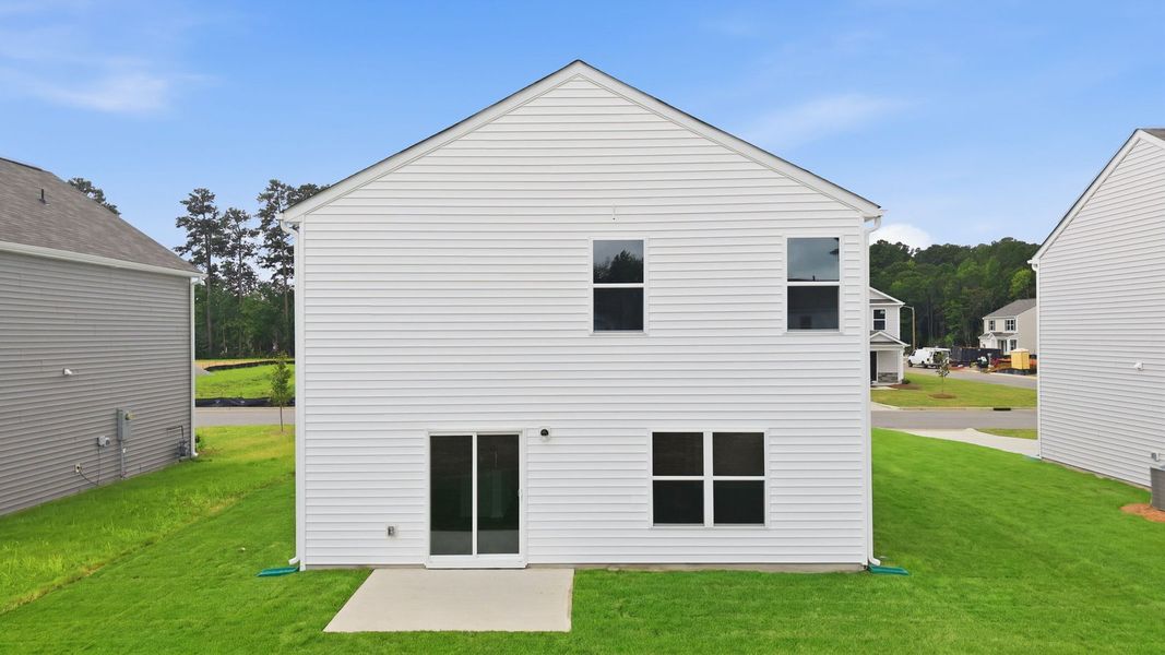 Exterior details and patio area of a home in Jetstream Park, Wilson (Image 4).