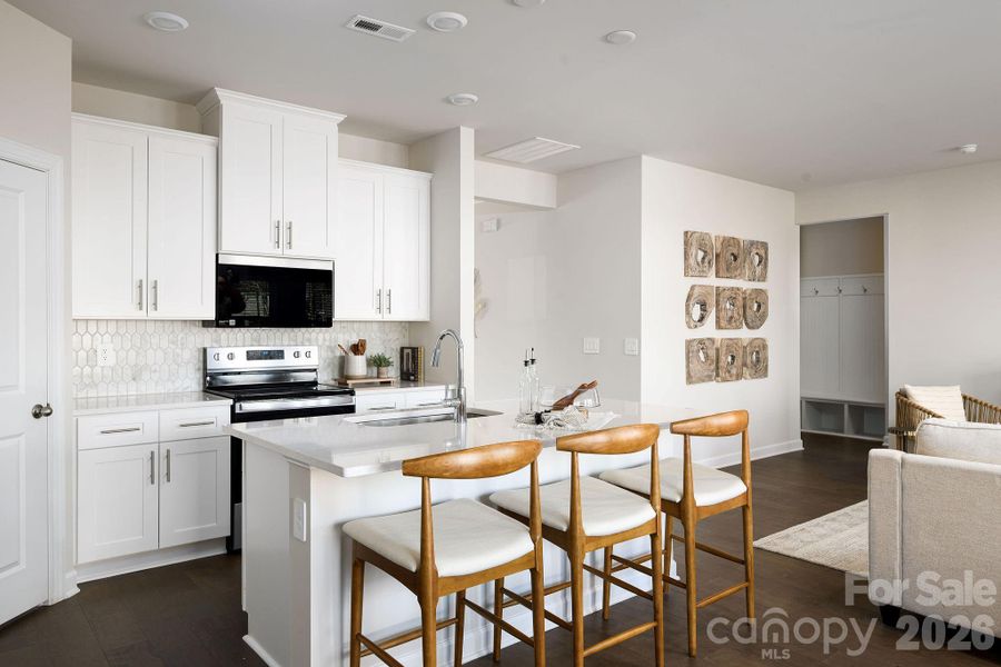 Furnished interior view inside a new home in , Mocksville (Image 14).