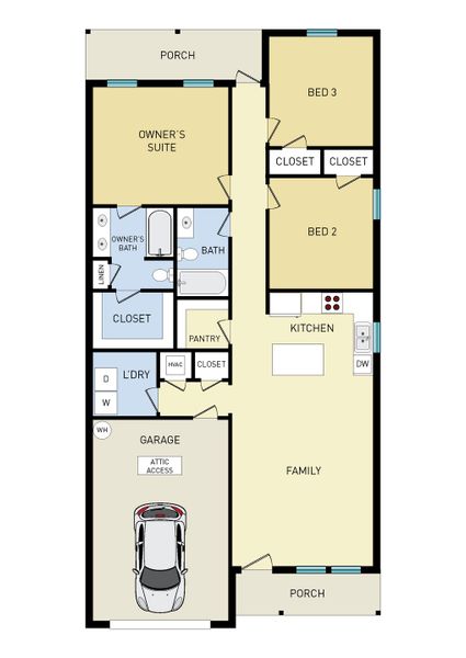 2D floor plan layout for the Scarlett by CJL Homes in Barton's Bend, Crestview, FL (Image 5). 2D floor plan layout for the Scarlett by CJL Homes in Barton's Bend, Crestview, FL (Image 5).