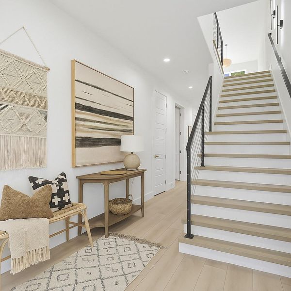 virtually staged foyer