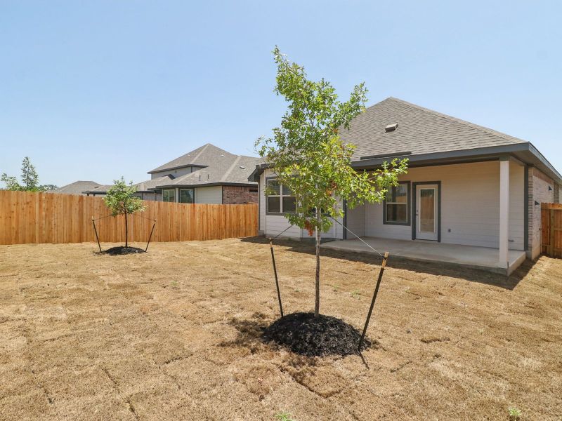 Exterior details and patio area of a home in Kallison Ranch, San Antonio (Image 24).