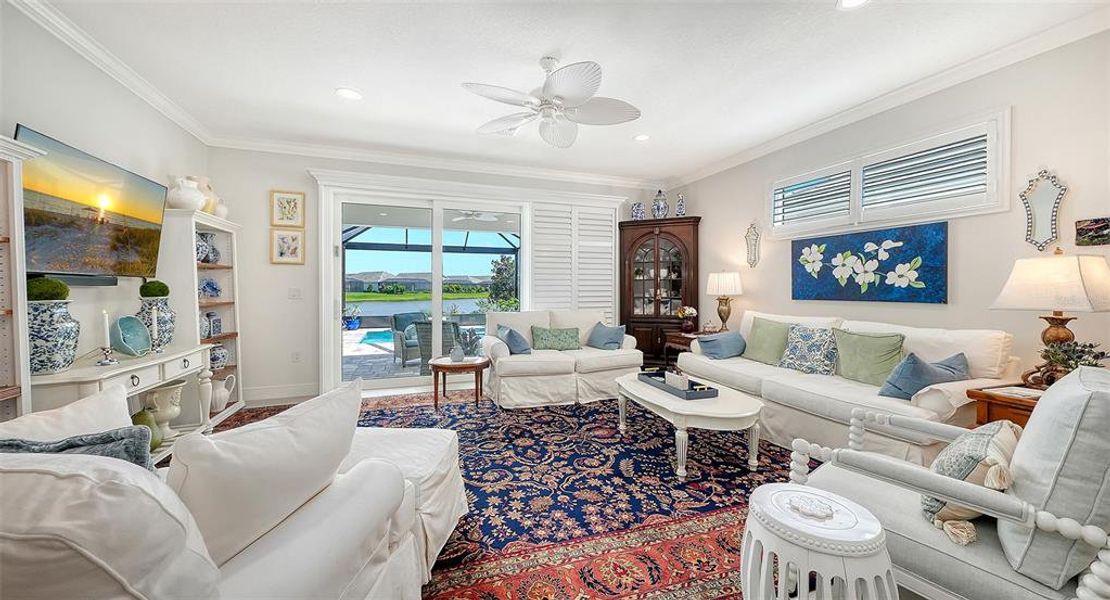 Furnished interior view inside a new home in LakeHouse Cove at Waterside, Sarasota (Image 13). Furnished interior view inside a new home in LakeHouse Cove at Waterside, Sarasota (Image 13).
