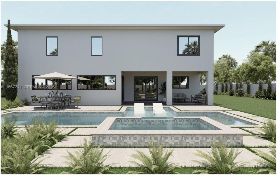 Exterior details and patio area of a home in , Davie (Image 18).