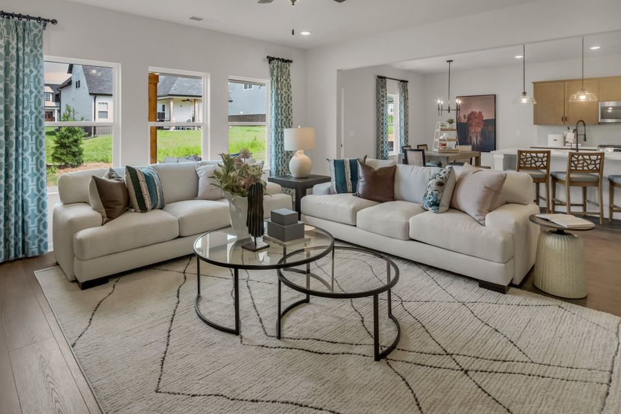 Furnished interior view inside a new home in The Oaks, Clarksville (Image 7).