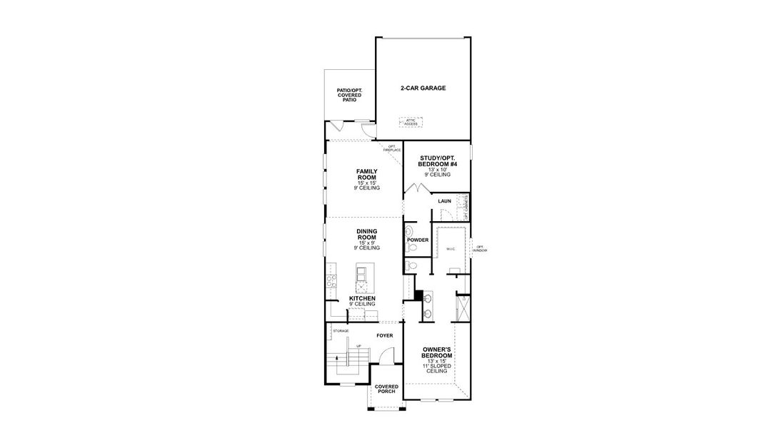 2D floor plan layout for the Violet by M/I Homes in Landmark, Denton, TX (Image 4). 2D floor plan layout for the Violet by M/I Homes in Landmark, Denton, TX (Image 4).