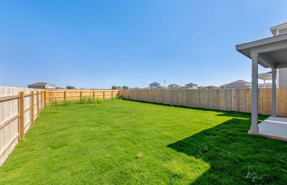 Exterior details and patio area of a home in Sonterra, Jarrell (Image 21).
