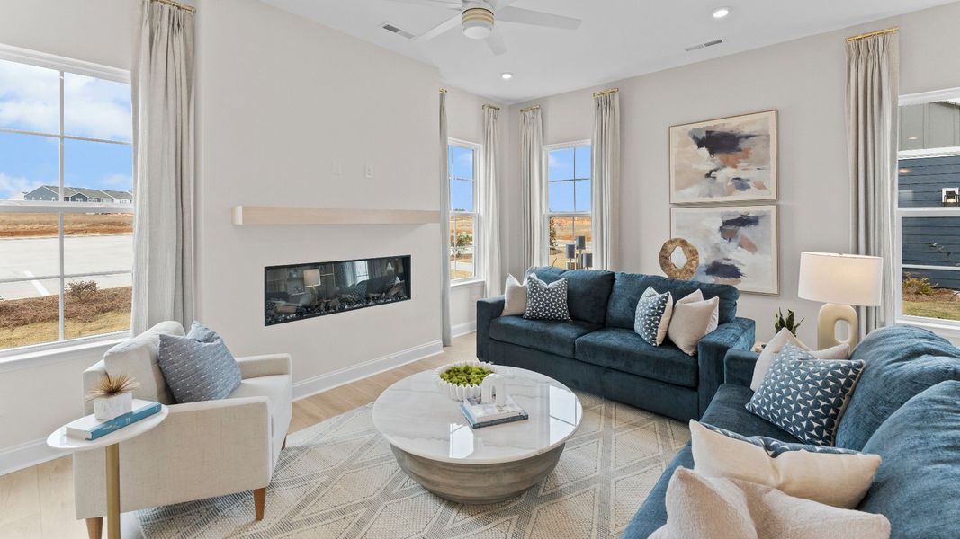 The Brockton Plan by DRB homes in Pineville, NC - Living Area