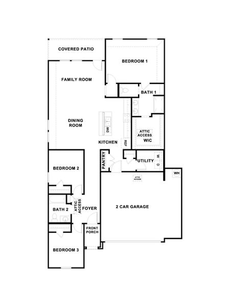 2D floor plan layout for the The Caden by D.R. Horton in Paramount, Kyle, TX (Image 3). 2D floor plan layout for the The Caden by D.R. Horton in Paramount, Kyle, TX (Image 3).