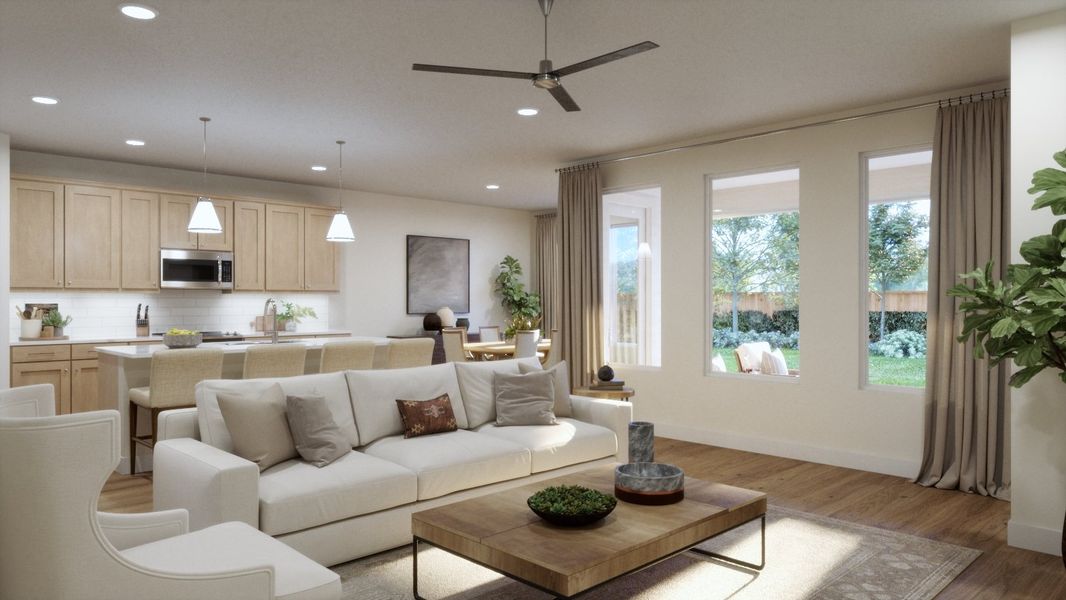 Representative furnished interior of a home built from the 4054 by Risewell Homes in Parkton Square, Kyle (Image 8).
