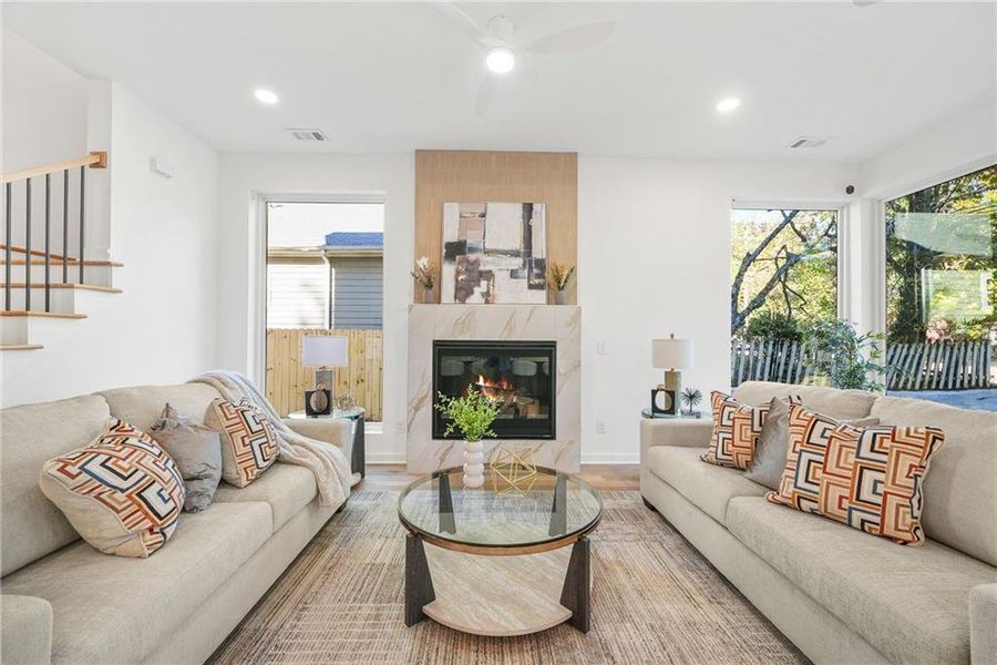 Furnished interior view inside a new home in , Atlanta (Image 10).
