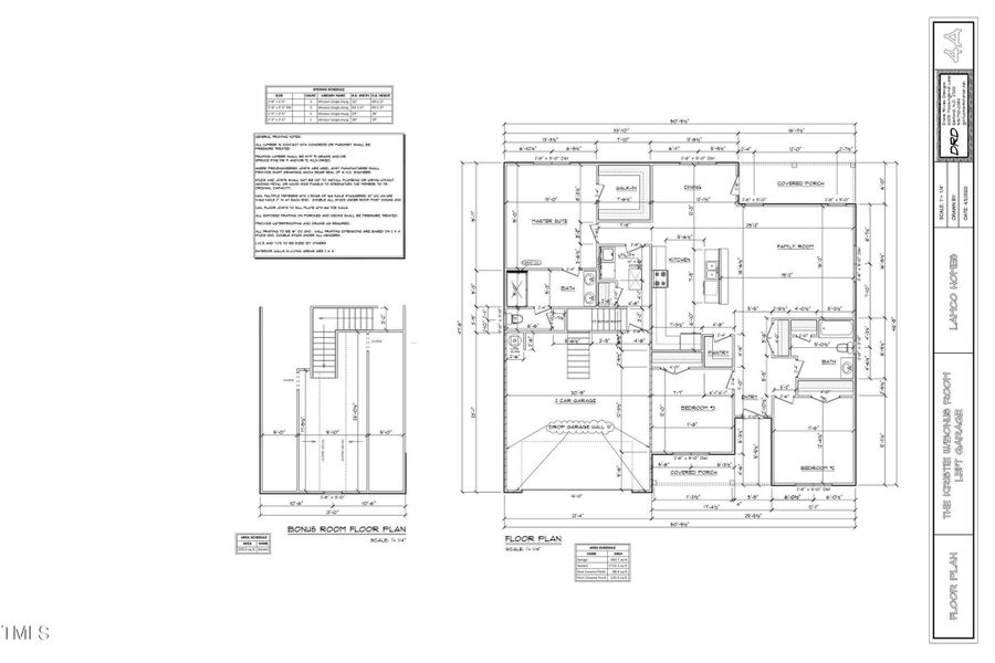 Kristie LH Floor Plan With Bonus Room