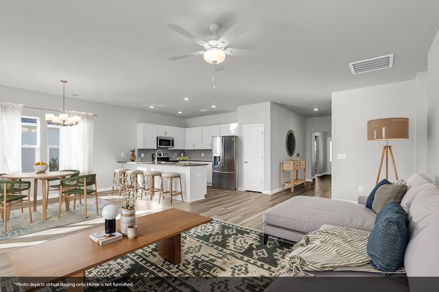 Furnished interior view inside a new home in Fairway Woods at Wyboo, Manning (Image 16).