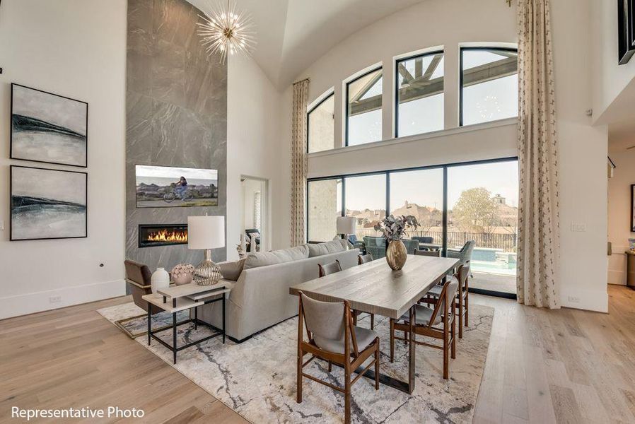 Furnished interior in a model home at Park Place in Prosper (Image 24).