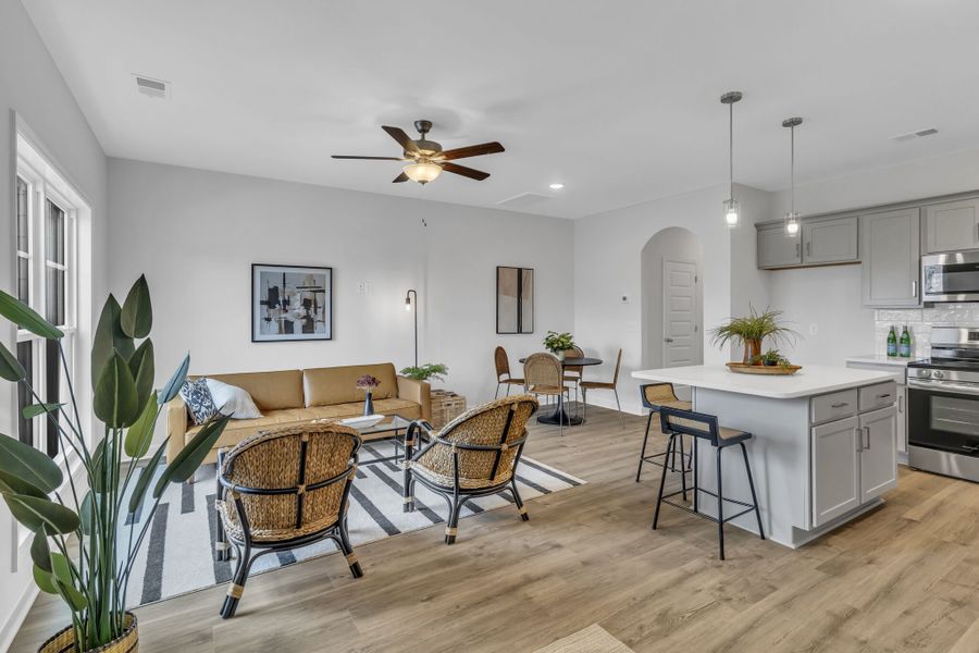 Representative furnished interior of a home built from the Fisher by Parkside Builders in Anderson Park, Hendersonville (Image 5). Representative furnished interior of a home built from the Fisher by Parkside Builders in Anderson Park, Hendersonville (Image 5).
