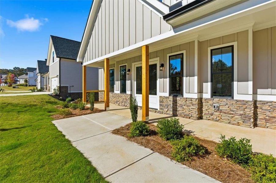 Exterior details and patio area of a home in , Cartersville (Image 26).