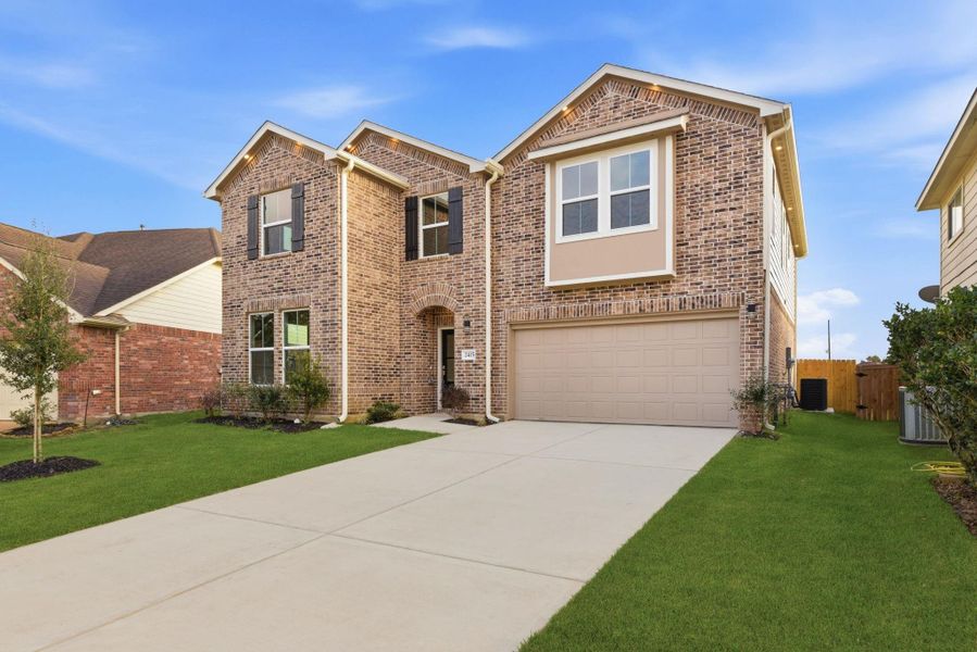 Front exterior of a new home in , Fresno, TX, highlighting curb appeal (Image 23).