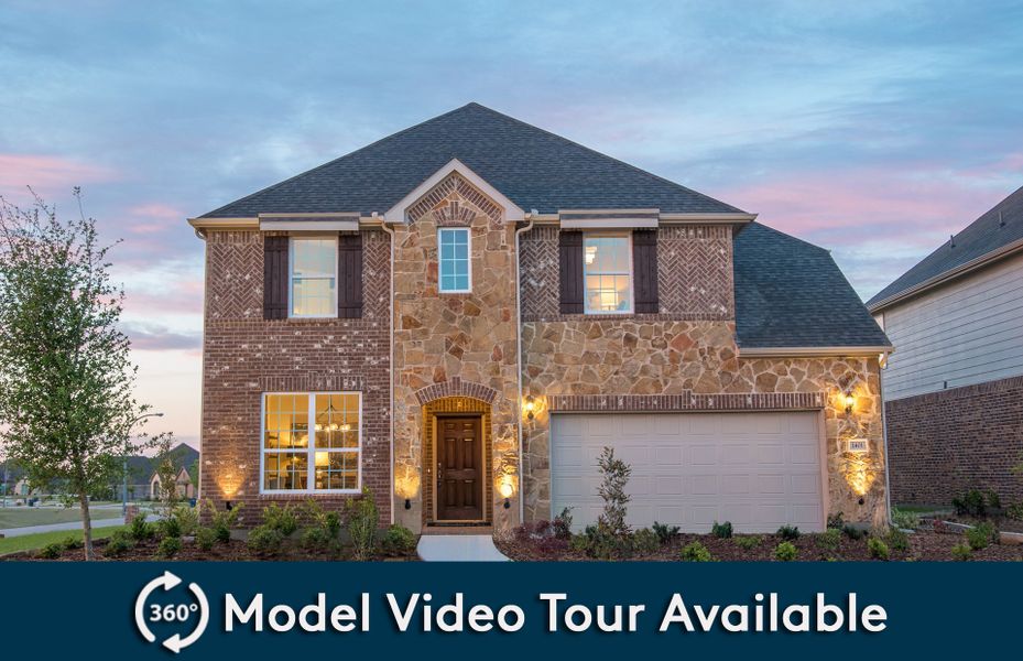 The Lexington, a two-story home with 2-car garage, shown as Home Exterior D