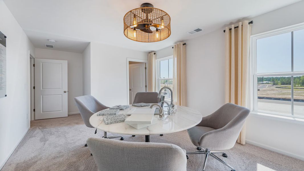Representative furnished interior of a home built from the Avondale by DRB Homes in Station Pointe Phase 2, Angier (Image 13). Representative furnished interior of a home built from the Avondale by DRB Homes in Station Pointe Phase 2, Angier (Image 13).