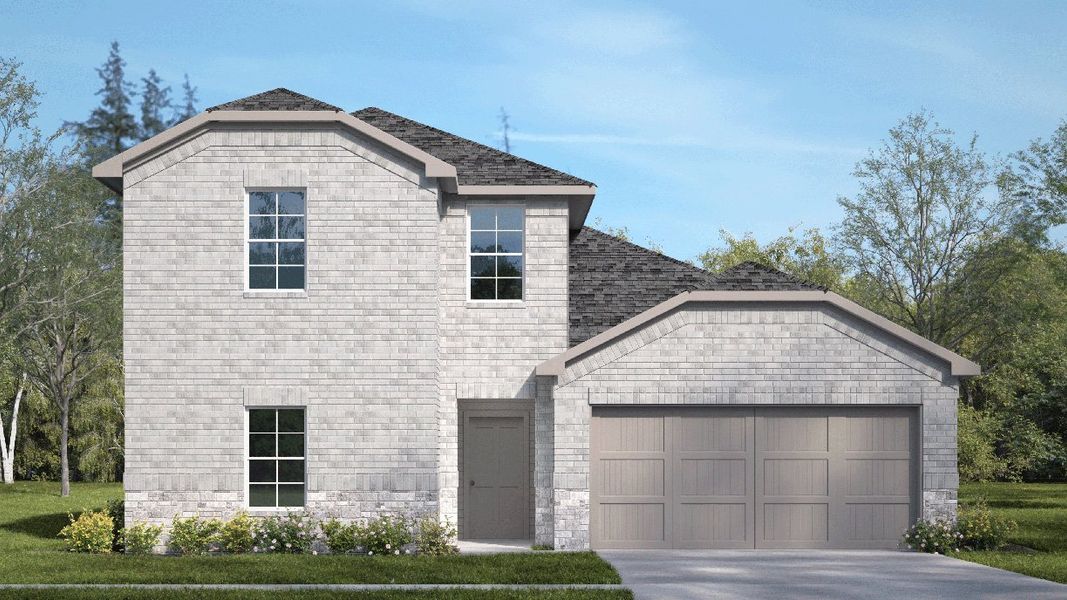 Representative exterior photo of a completed home built from the Midland by D.R. Horton in Bel Air Village, Sherman, TX (Image 17). Representative exterior photo of a completed home built from the Midland by D.R. Horton in Bel Air Village, Sherman, TX (Image 17).