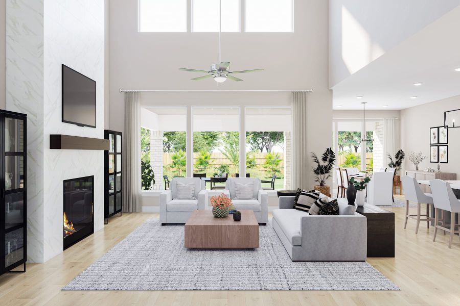 Furnished interior in a model home at Harvest Green in Richmond (Image 6).