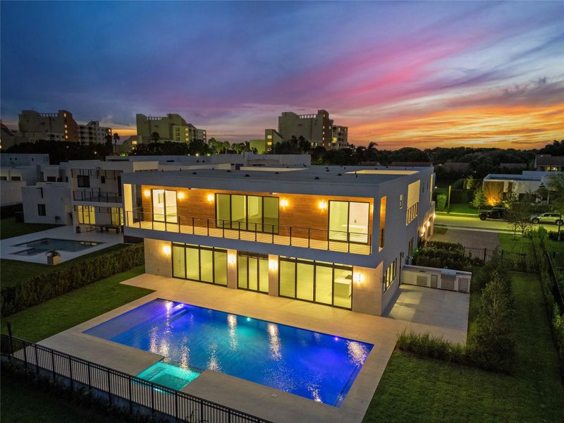 Exterior details and patio area of a home in , Weston (Image 45).