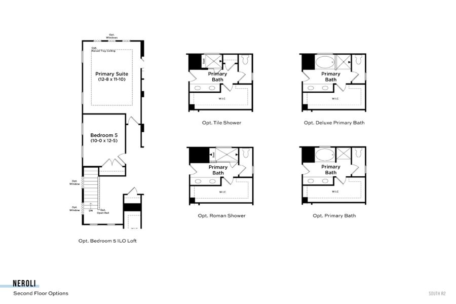 2D floor plan layout for the Neroli by DRB Homes in Spring Branch, Smyrna, TN (Image 8).