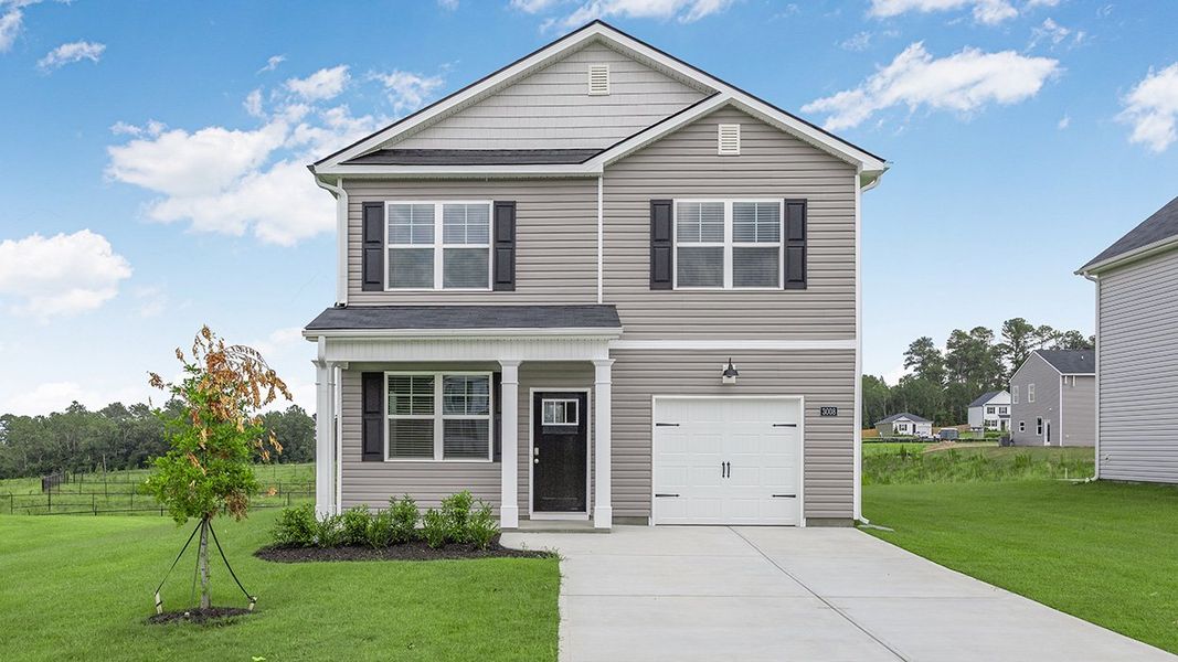 Front exterior of a new home in Bellemeade Landing, Augusta, GA, highlighting curb appeal (Image 1). Front exterior of a new home in Bellemeade Landing, Augusta, GA, highlighting curb appeal (Image 1).