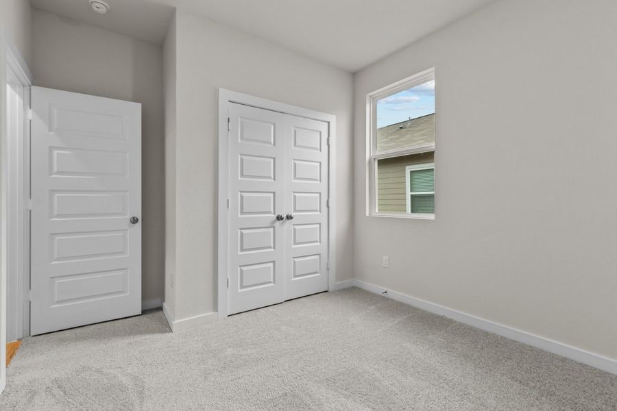 A room with white doors. A room with white doors.