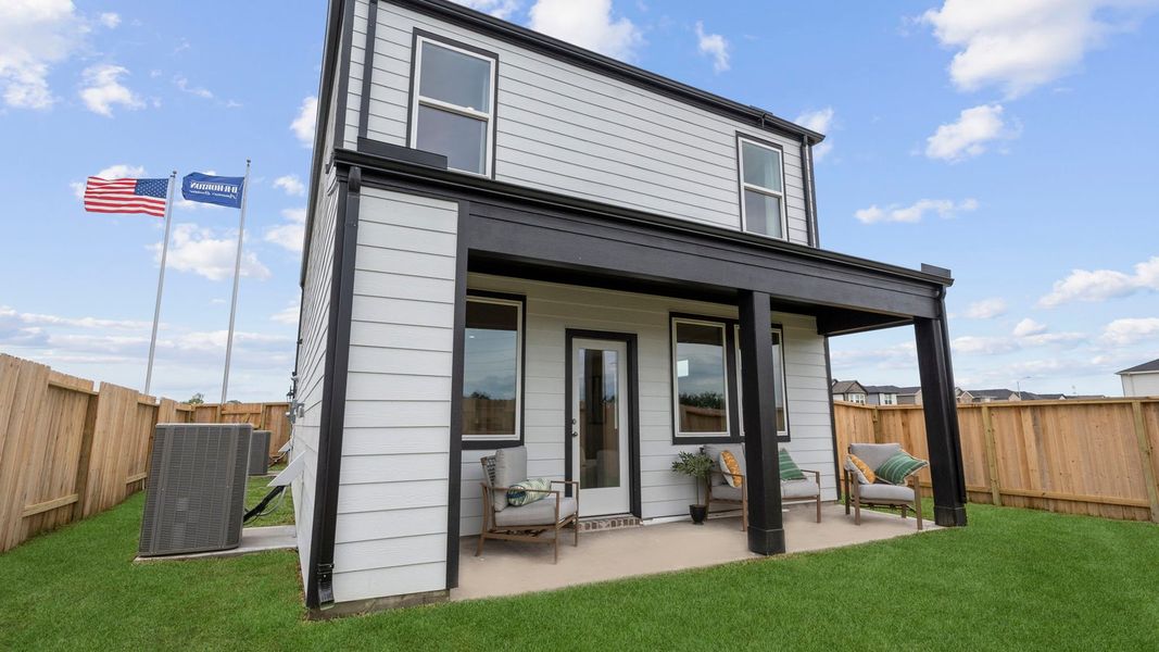 Exterior details and patio area of a home in Murphy Village, Missouri City (Image 3). Exterior details and patio area of a home in Murphy Village, Missouri City (Image 3).