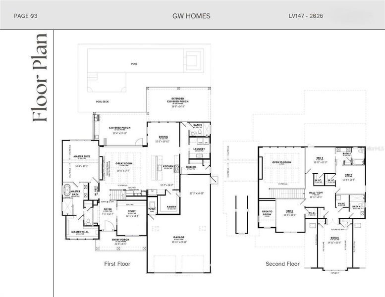 2D floor plan layout of this home in Laureate Village, Newberry, FL (Image 5). 2D floor plan layout of this home in Laureate Village, Newberry, FL (Image 5).