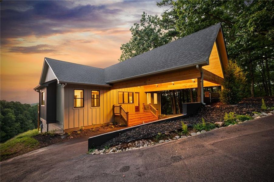 Front exterior of a new home in , Morganton, GA, highlighting curb appeal (Image 19).