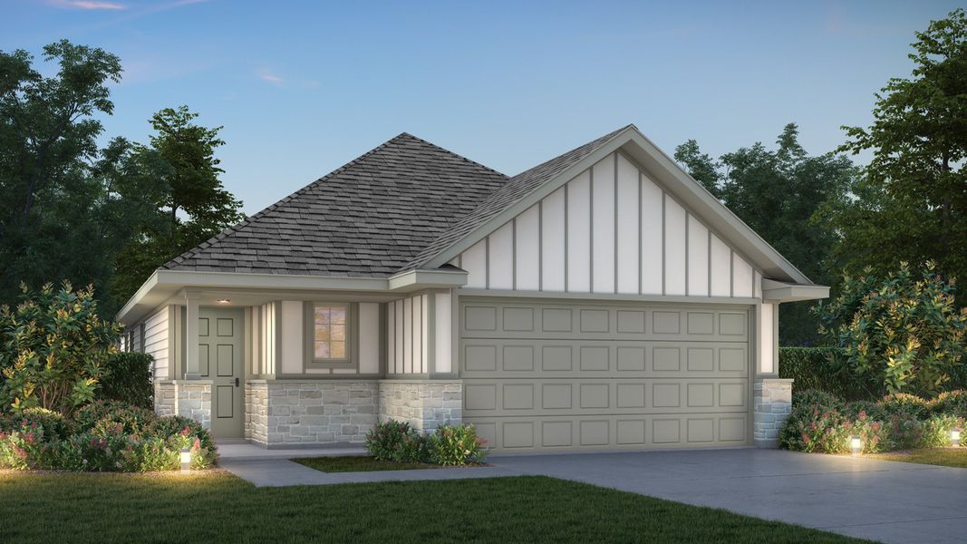 Representative exterior photo of a completed home built from the The Wildflower by Legend Homes in Hickory Ridge, Elmendorf, TX (Image 20). Representative exterior photo of a completed home built from the The Wildflower by Legend Homes in Hickory Ridge, Elmendorf, TX (Image 20).