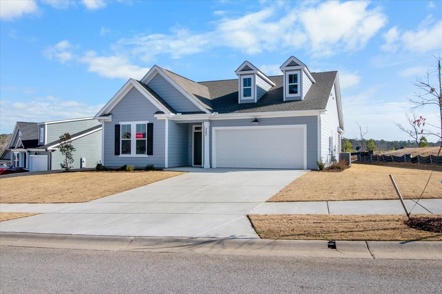 Front exterior of a new home in Sinclair at Crawford Creek, Grovetown, GA, highlighting curb appeal (Image 18).