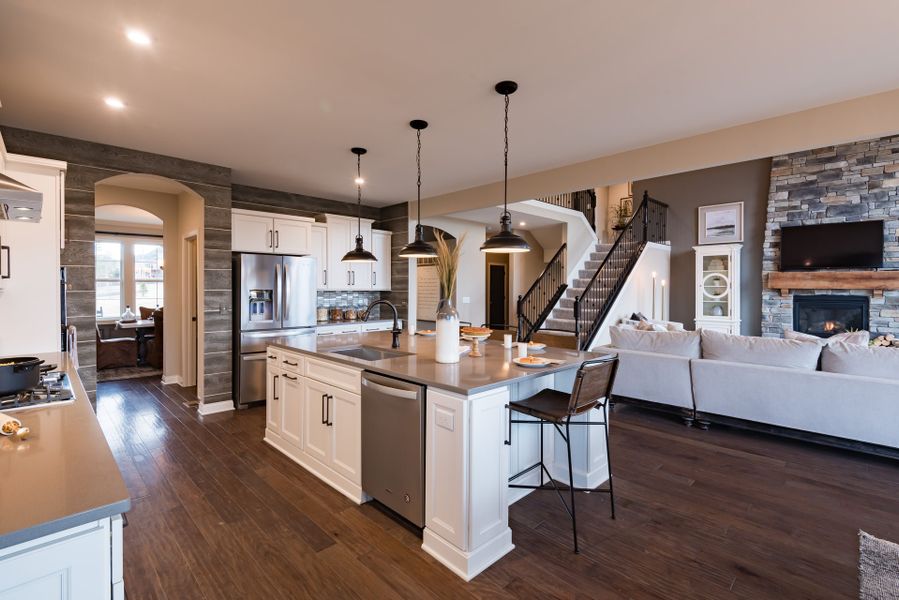 Furnished interior view inside a new home in The Estates and Meadows at Floyds Fork, Louisville (Image 13).