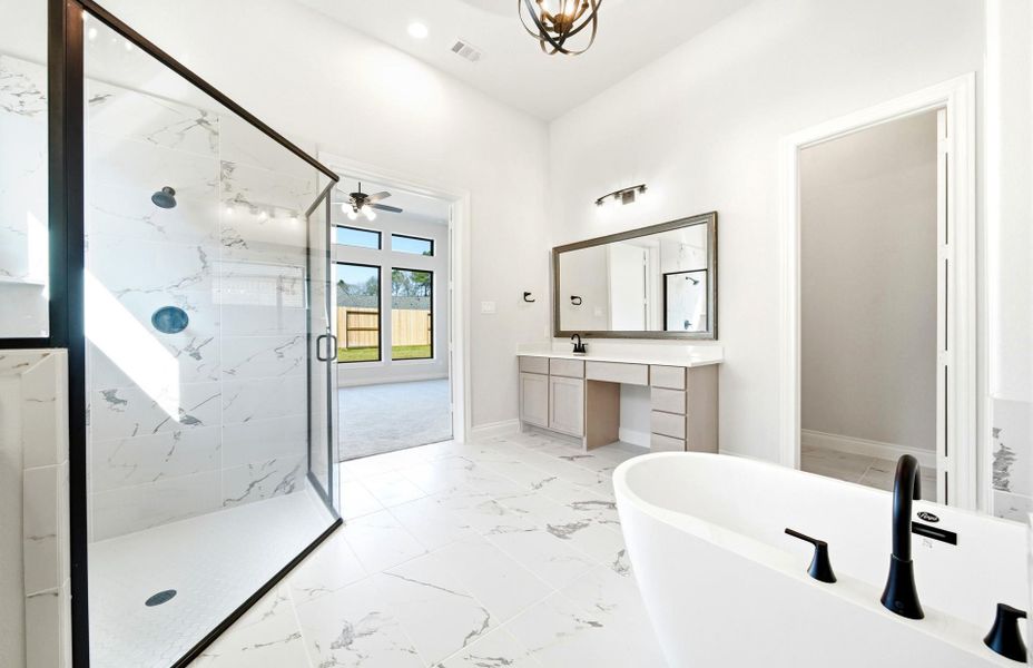 Furnished interior view inside a new home in The Highlands 55′, Porter (Image 11).