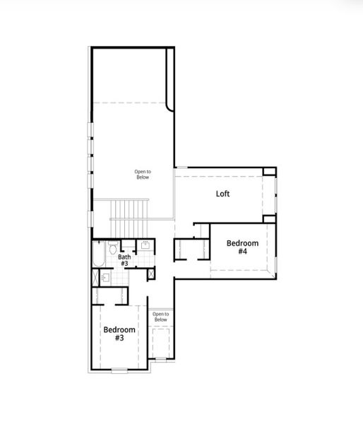 2D floor plan layout for the Lotus Plan by Highland Homes in Prominence, San Antonio, TX (Image 4).