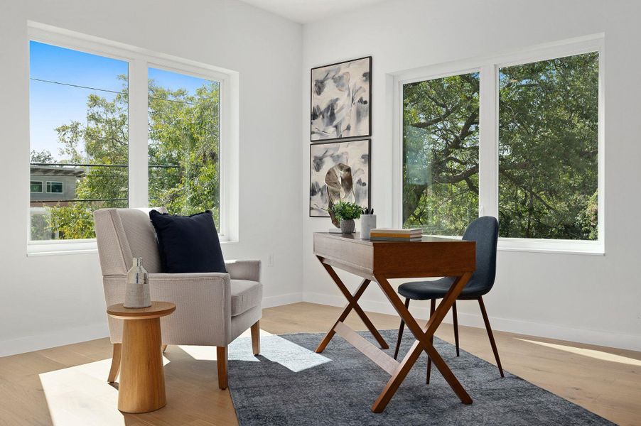 Furnished interior view inside a new home in , Austin (Image 38).