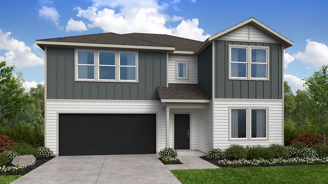 Representative exterior photo of a completed home built from the Wren by Taylor Morrison in Longview, Del Valle, TX (Image 23).