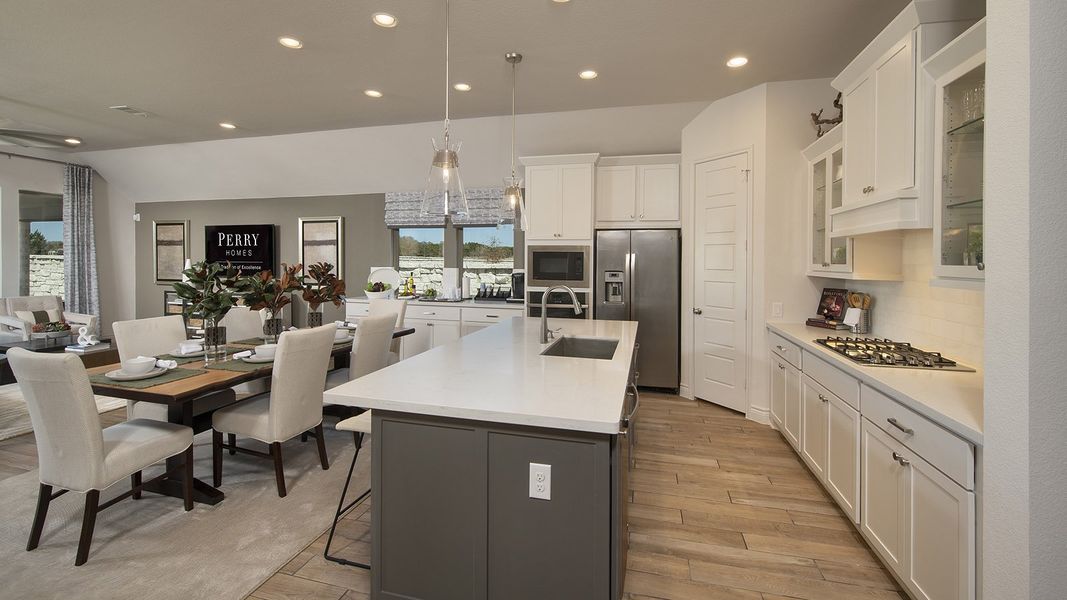 Furnished interior view inside a new home in 6 Creeks 50', Kyle (Image 7). Furnished interior view inside a new home in 6 Creeks 50', Kyle (Image 7).