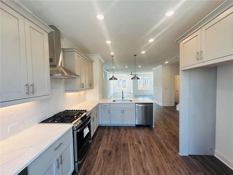 Furnished interior view inside a new home in Evanshire Townhomes, Duluth (Image 18).